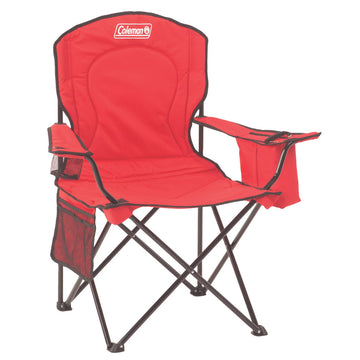 Coleman Cooler Quad Chair, Red – 325 lb Capacity, 1-Year Warranty