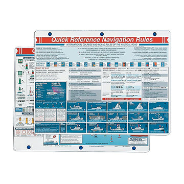 Davis Instruments Quick Reference Navigation Rules Card 125 - USCG Endorsed