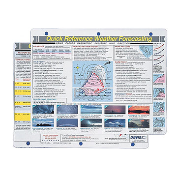 Davis Instruments Weather Forecasting Quick Reference Card, 8.5" x 11"