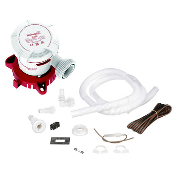 Attwood Tsunami MK2 T500 Manual Bilge Pump, 500 GPH, 12V with Installation Kit