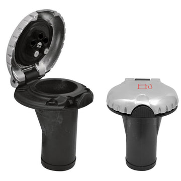 Attwood Marine Deck Fill for Carbon Canister Systems, 1-1/2" Hose, Chrome