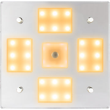 Sea-Dog Square LED Mirror Light, Dimmable White/Blue, 12/24V