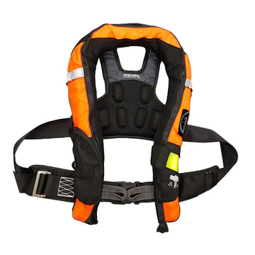 First Watch FW-40PRO Ergo Auto Inflatable PFD with Harness, Hi-Vis Orange/Black