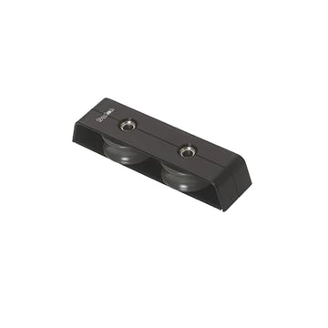 Barton Marine Deck Organizer, Size 2, 2 Sheave, Black Anodized Aluminum